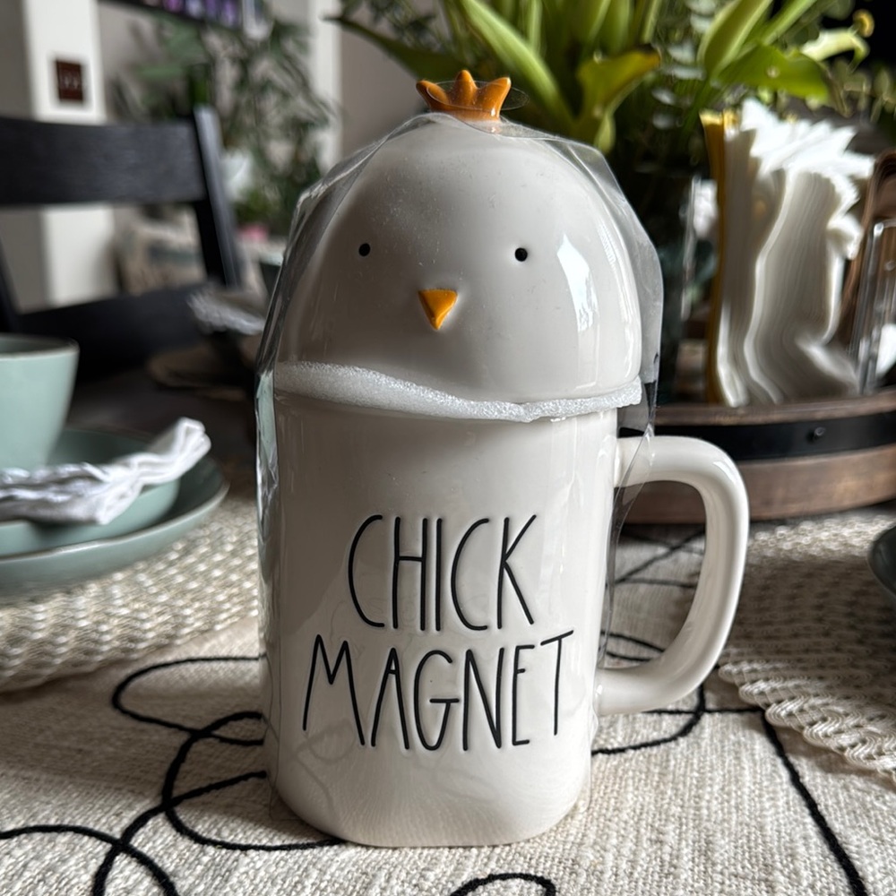 Rae Dunn White Chick Magnet Mug